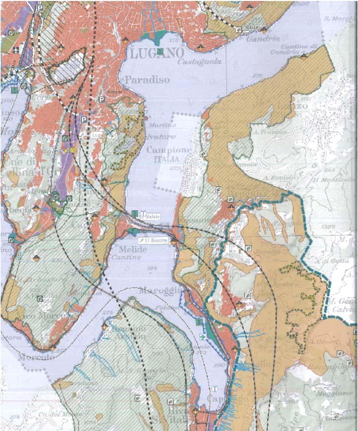 Il contesto operativo e la particolarità geopolitica Il solo Ponte diga assicura il collegamento terrestre con il limitrofo agglomerato di Lugano Unico collegamento ferroviario,