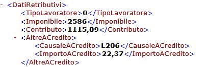 13. Gestione Dichiarazione Uniemens esterna ALTRI ADEMPIMENTI 65. Adempimenti INAIL/INPS 01.