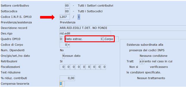 Verificare la presenza del codice L207/1 nel settore contributivo generico 00/00.