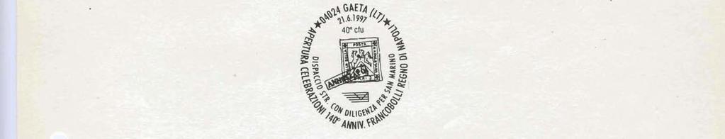 1 Roma, 17/5/1997 L Si rende r7ot0 che il giorno 21 giugno 1997,in occasione delle manifestazioni filatelichewsan MARINO '97", su richiesta dell'azienda Autonoma di Stato Filatelica