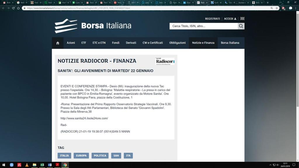 Borsaitaliana.it (21 Gennaio 2019) https://www.borsaitaliana.it/borsa/notizie/radiocor/finanza/dettaglio/nrc_21012019_1938_514160227.