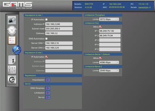 La funzione Pregresso permette di attivare, definendone la durata ed il frame rate, una registrazione precedente ad un evento legato ad activity o ad un ingresso di allarme, in modo da poter salvare