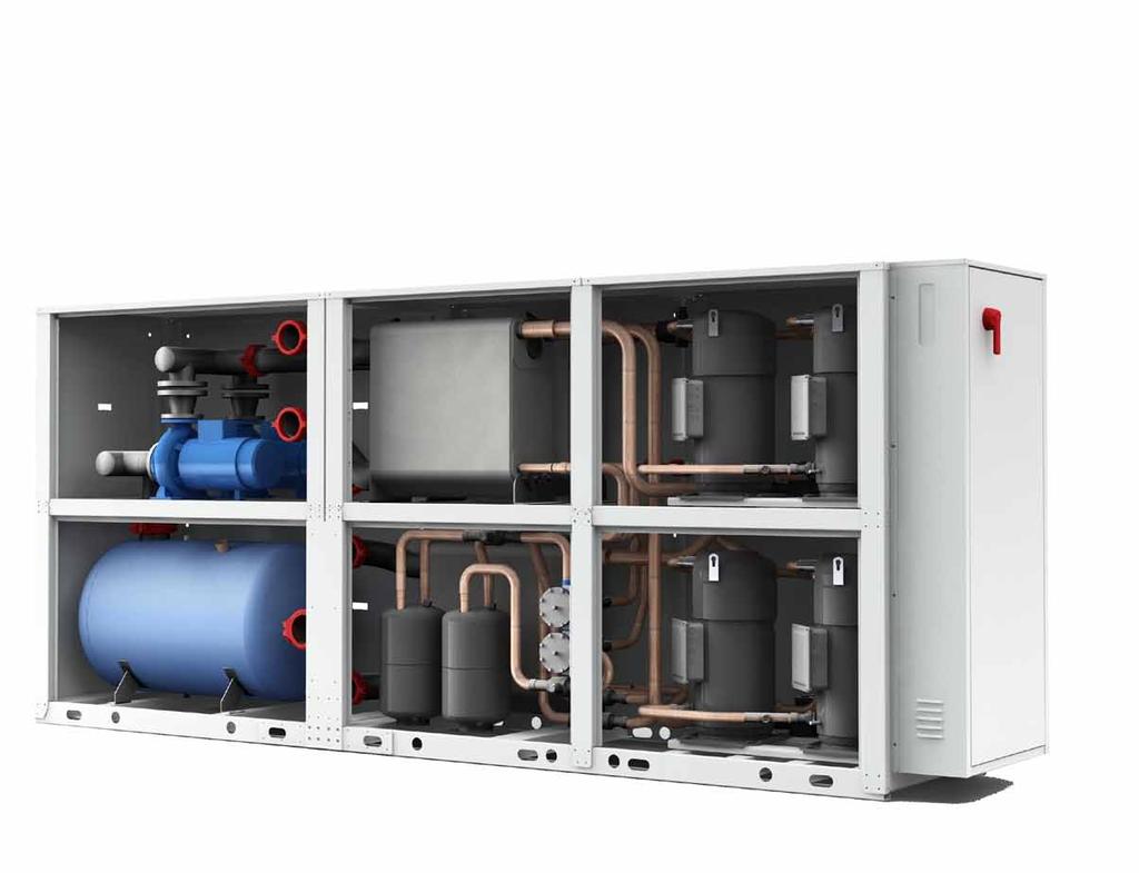 Tetris W is a complete range of highly energy efficient water cooled chiller and heat pumps.