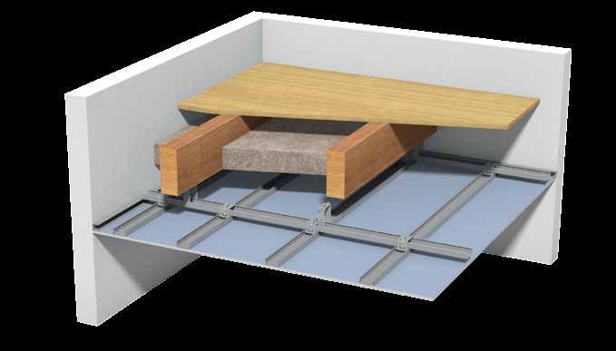 Sistemi per soffitti con travi in legno Diamant D15.ch Sistemi per soffitti con travi in legno Knauf Interassi max. sottostruttura D152.