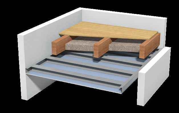Sistemi per soffitti con travi in legno Diamant D15.ch Sistemi per soffitti con travi in legno Knauf Larghezze ambiente massime D131.