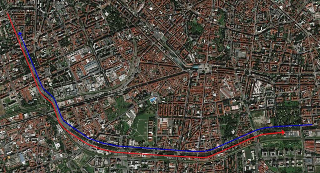 4. APPROFONDIMENTI SULLA CIRCONVALLAZIONE FILOVIARIA Un dato significativo che potrebbe essere utile per indirizzare la scelta degli interventi realizzabili e sostenibili è il tempo di percorrenza,