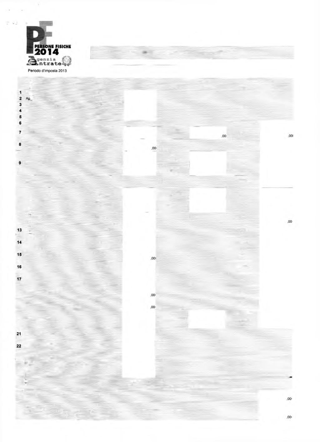 IRPEF - SCHEMA RIEPILOGATIVO DEI E DELLE RITENUTE Cdice fiscale 9 4 TIPO DI REDDITO (cl. 1) PERDITE (cl. ) RITENUTE (cl. 3) Rig Imprt Rig Imprt Rig Imprt Dminicali - Quadr RA RA11 cl. 11.