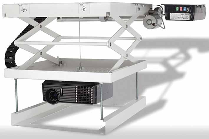 soffitto per videoproiettore Attacco universale compatibile con la maggior parte dei videoproiettori (dotazione di staffe aggiuntive per apparati di maggiori