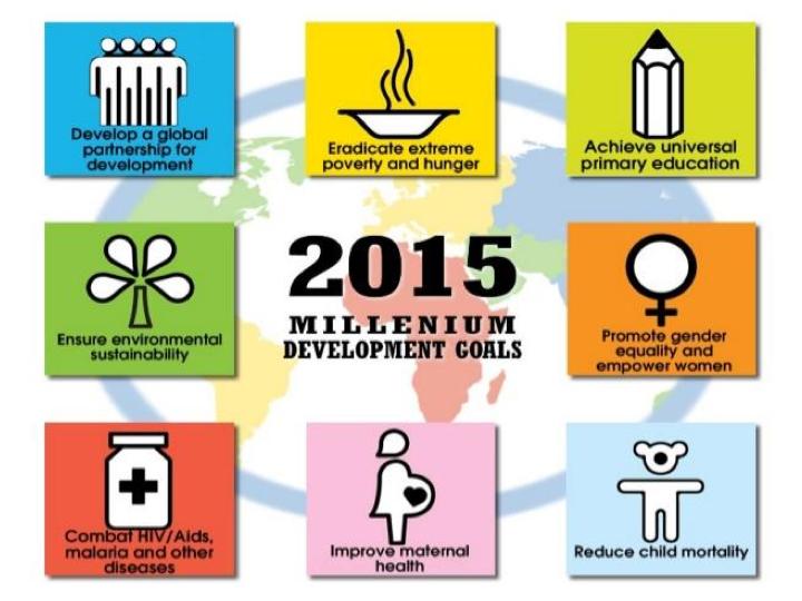 Gli MDG vengono dalla Dichiarazione del Millennio, firmata da 189 paesi, includendo