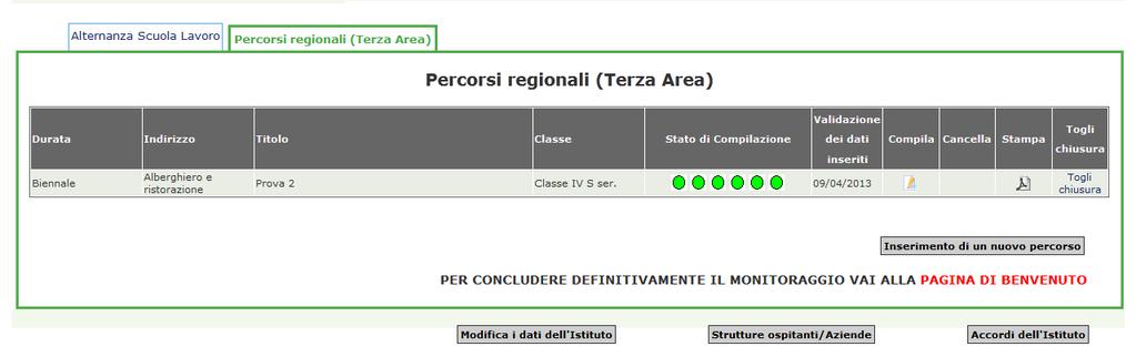 STRUTTURE OSPITANTI/AZIENDE 1 Nella sezione Strutture ospitanti/aziende verranno inserite le imprese, le associazioni di rappresentanza, le camere di commercio, industria, artigianato e agricoltura,