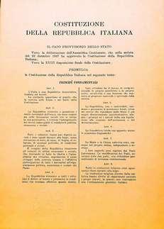 FONTI PRINCIPALI COSTITUZIONE ITALIANA (Assemblea costituente 22 dicembre 1947) Articolo 10 co.