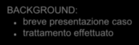 preoccupazione BACKGROUND: breve