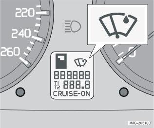 02 Strumenti e comandi Leva destra del volante Sensore pioggia (optional) Attivazione del sensore pioggia: Premere il pulsante (B). Una spia sul display indica che il sensore pioggia è attivato.