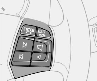 02 Strumenti e comandi Tastierina al volante (optional) Funzioni dei pulsanti Il telefono deve essere acceso al fine di eseguire le impostazioni dell impianto audio.