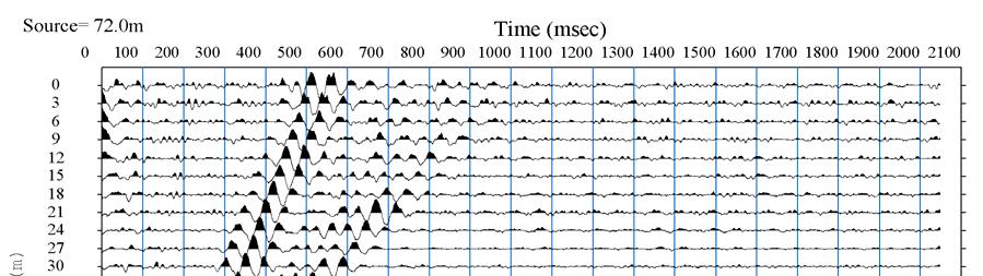 6 VELOCITA DELLE ONDE DI TAGLIO CON IL METODO MASW - BASE C La determinazione della velocità delle onde sismiche di taglio (V s ) è stata effettuata mediante elaborazione con il metodo MASW, allo