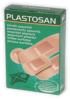 Pack of 40 assorted adhesive plasters. 4 sizes.