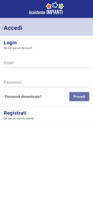 Le sezioni ACCEDI Primo accesso registrati Al primo accesso viene chiesta la registrazione, tramite nome e cognome, email e la scelta di una password (La password deve essere minimo 4 caratteri e