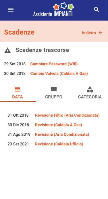 Si possono creare gruppi secondo come risulta più congeniale all utente: per tipologia, per abitazione, per località ecc. E inoltre possibile assegnare al gruppo un icona.