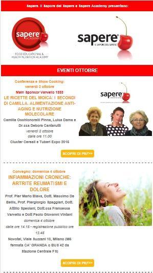 Newsletter degli Eventi di Sapere.