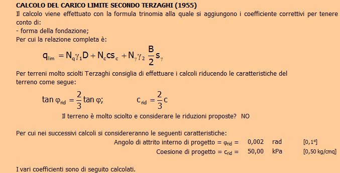 CONDIZIONI NON DRENATE Si ha: Da cui il carico ultimo del terreno