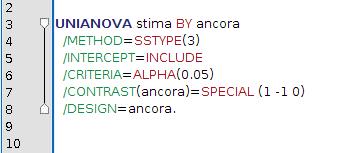 Costruire un contrasto E la modifichiamo per far stimare i contrasti che ci interessano