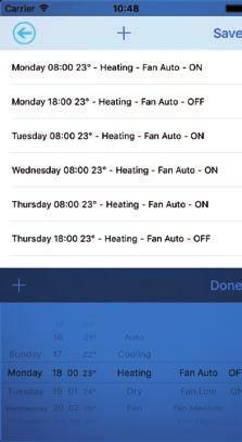 Con KK-WiFi di Hokkaido è possibile accendere, spegnere, regolare la temperatura ambiente e il flusso d aria del climatizzatore, il funzionamento in raffrescamento o riscaldamento, con pochi