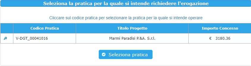 DENOMINAZIONE e procedere con la compilazione della nuova istanza cliccando sul