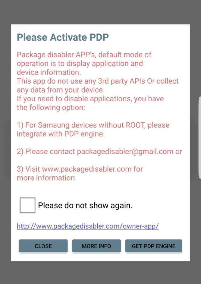 b. Toccando Get PDP Engine sarai rinviato al Google Play Store, dove in pochi istanti potrai installare PDP Engine (App gratuita).