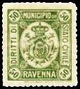 50 blu pallido 1918/< Carta bianca, liscia. Stampa mm. 21,5x26.