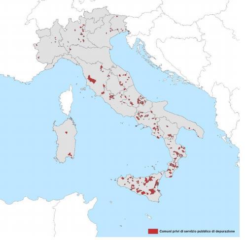 Stato di fatto: depurazione Nel 2015 il 95,7% dei comuni italiani (7.