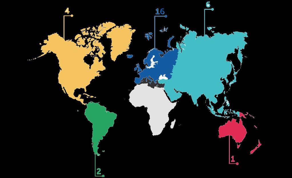 ENIT NEL MONDO 29 Uffici ENIT nel mondo Di cui: 18 sedi estere 11