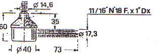MASSEY FERGUSON Testine Albero sterzo PTO Tie PTO Rod Shaft End Descrizione Description 35, 133 135 1 serie