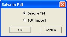 L utente può scegliere di generare le sole Deleghe F24 oppure la dichiarazione completa con l opzione Tutti i modelli. 1.