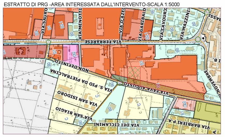 3.2. Estratto del PRG con evidenza della zona Presentazione ruotata dell estratto del PRG, per un