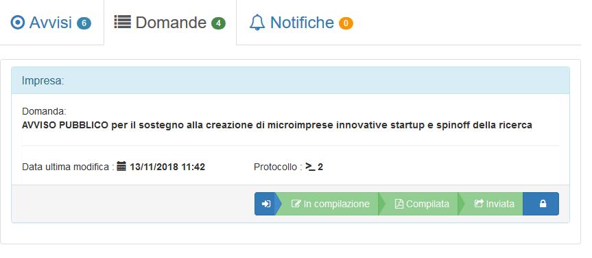 7. Funzioni di archiviazione Durante le fasi di compilazione (negli stati che lo prevedono) l utente potrà accedere e modificare i documenti.