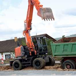 Maggiore efficienza e minore impatto ambientale Efficienza sostenibile Durante la progettazione dei nuovi escavatori gommati ZAXIS è stata riservata una grande considerazione a come minimizzare l