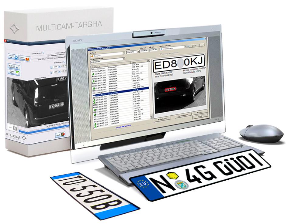 software mono-utente Multicam - Targha Multicam è il software sviluppato da Selea a supporto delle telecamere OCR di lettura caratteri (targhe, container, kemler) la