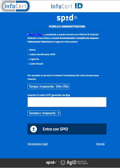 SPID - Accesso ad un servizio: step 3 Se il servizio è SPID 2, l IdP (che è responsabile dell