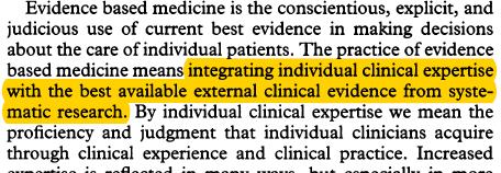 3. EBM: definizione «Integrare l expertise clinica con le