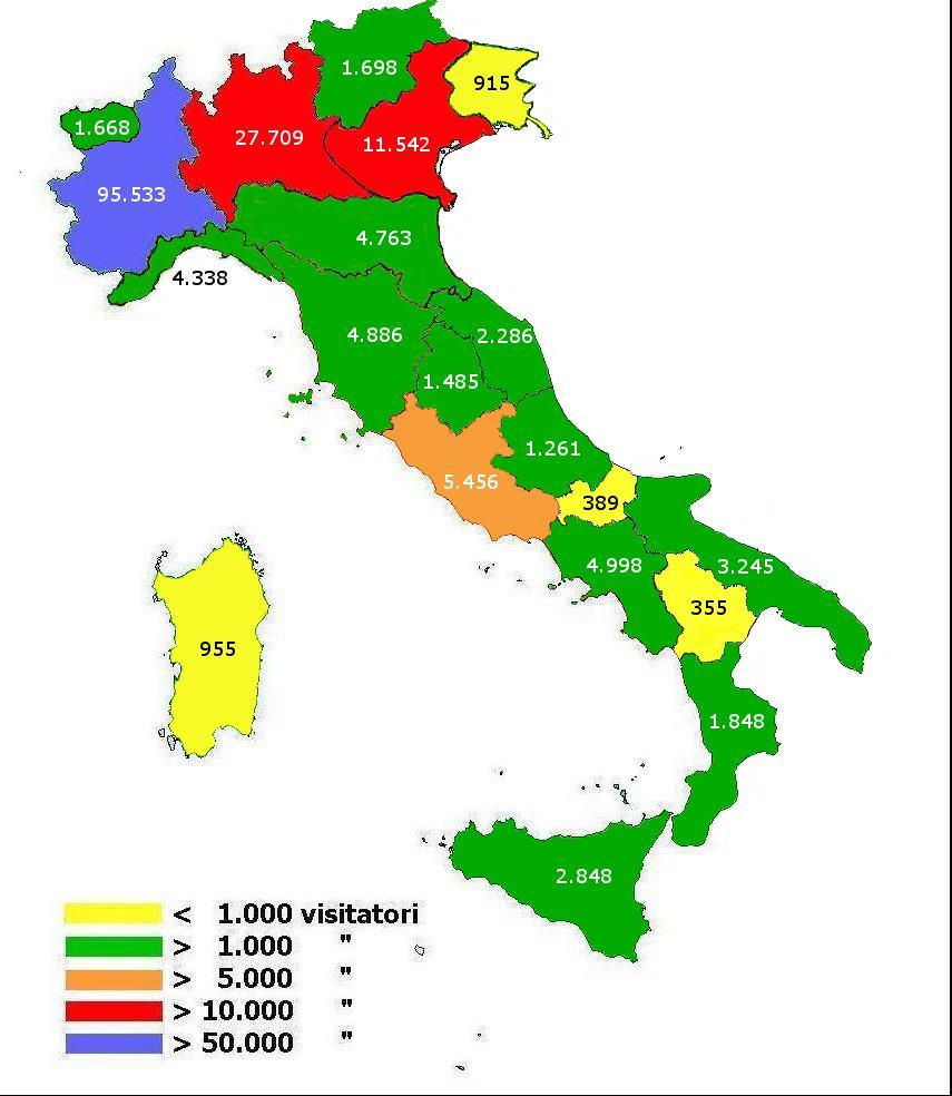 Grafico 3 PRESENZE DI TURISTI