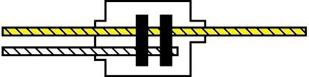 Make sure the run wire remains inside the connector body, and the tap wire remains inserted to the back wall of the connector.