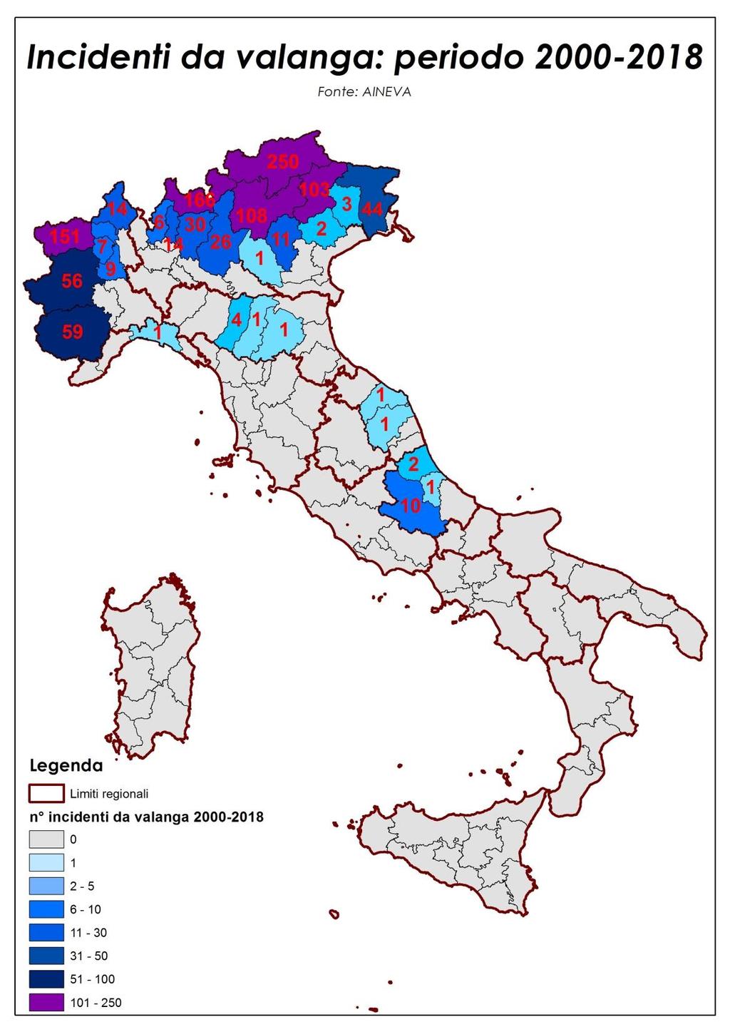 Numero di incidenti censiti: 1082 N