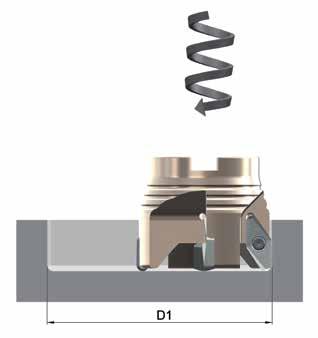 TIPO B19 PER LA LAVORAZIONE DELL'ALLUMINIO Finitura Tipo del materiale Rivestimento Velocità di taglio Vc [m/min] Avanzamento per dente Fz [mm] Alluminio > ca.