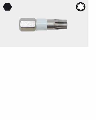 Inserti in acciaio inox attacco Torx da ¼ (6,35) per viti impronta Torx Per viti a croce Torx Per metallo acciaio inox Con sistema TORSION Secondo DIN 3126 ISO 1173 4430057230 367/1 TS-TX10 Tx10 25