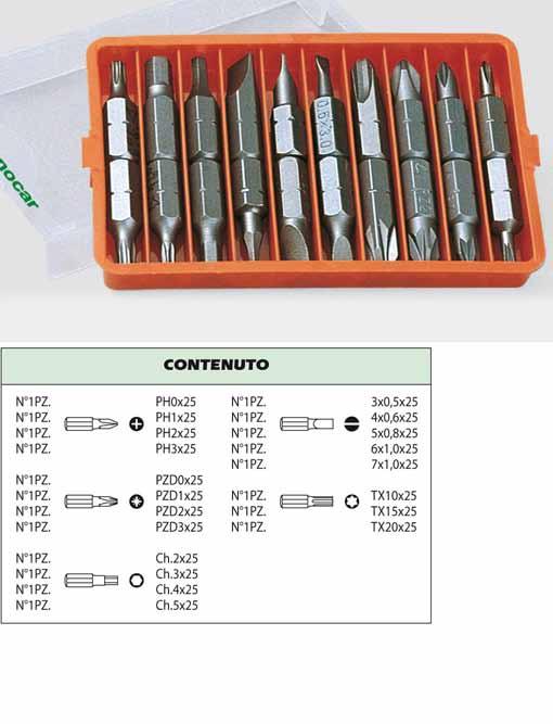 Atego, Actros. Utilizzabili con porta bits att. esagonale 1/4 o con attrezzi attacco quadro 1/4 e porta inserti contenuto nel kit.