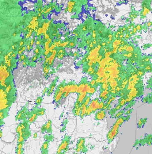 verso nord-est, per poi cessare entro fine giornata. Figura 12 - Ore 07.