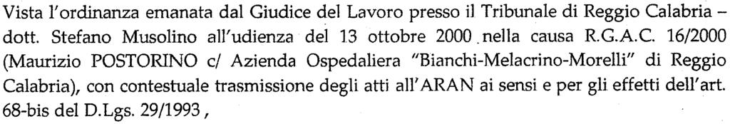 fmodulario L-.c,c.z I I MOD.2 J-':i Le Sezioni Riunite in sede di controllo (Collegio III) nell'adunanza del 20 febbraio 2001 Visto l'art. 51, comma 4, del D.Lgs.