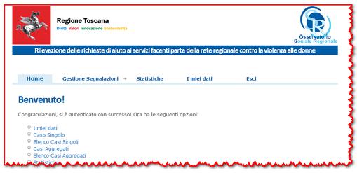 Figura 2: pagina home Qualora l inserimento delle credenziali di accesso non vada a buon fine, il sistema segnalerà un errore, Figura 3.