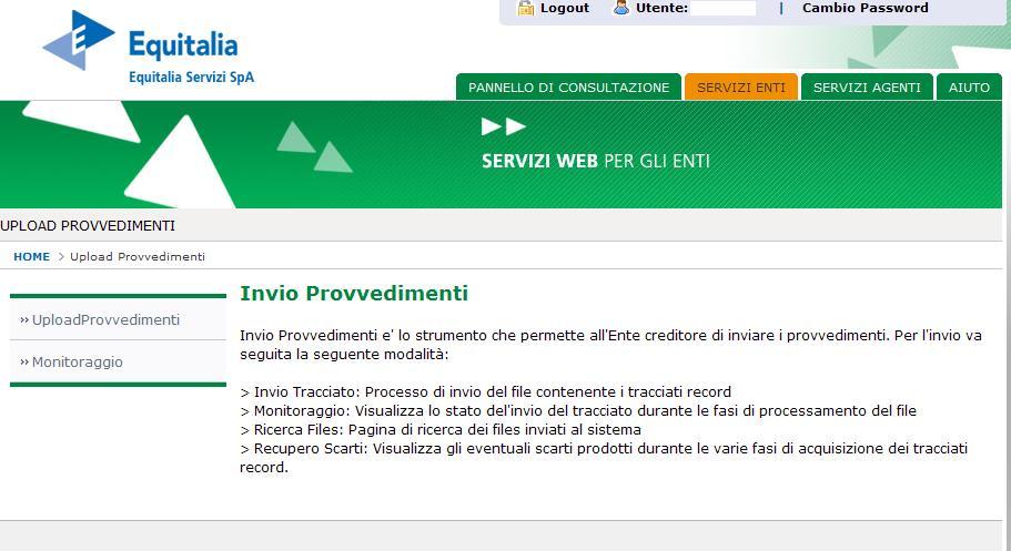 [Cap.4] impostati dall operatore, si potrà consultare lo stato d avanzamento del proprio file, non verificare gli eventuali scarti. GLOSSARIO: descrizione delle terminologie utilizzate nel documento.