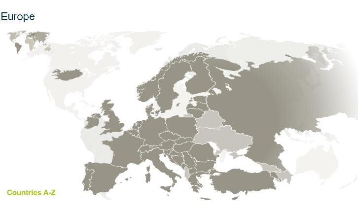 La rete in cifre: 55 Paesi, di cui 22 non